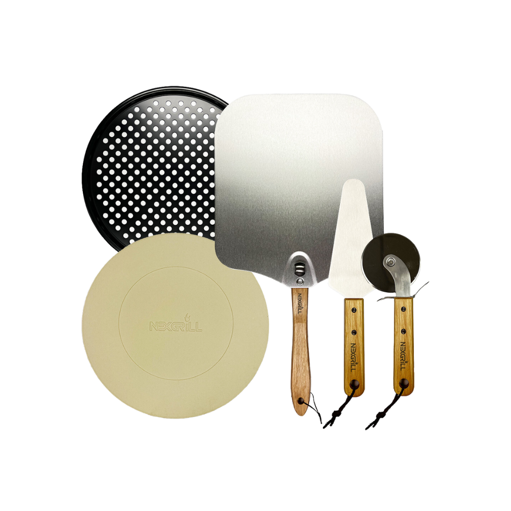 Universal Stainless Steel Grill Top Pizza Oven Kit with Pizza Stone Pizza  Peel Pizza Cutter Pizza Shovel for Most Gas Grills Flat Top Grills Griddles