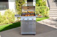 3 Burner Liquid Propane Gas Grill in Stainless Steel