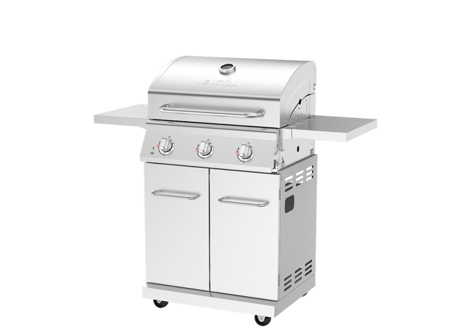3 Burner Liquid Propane Gas Grill in Stainless Steel