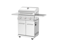 3 Burner Liquid Propane Gas Grill in Stainless Steel