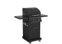 2 Burner Liquid Propane Gas Grill in Black