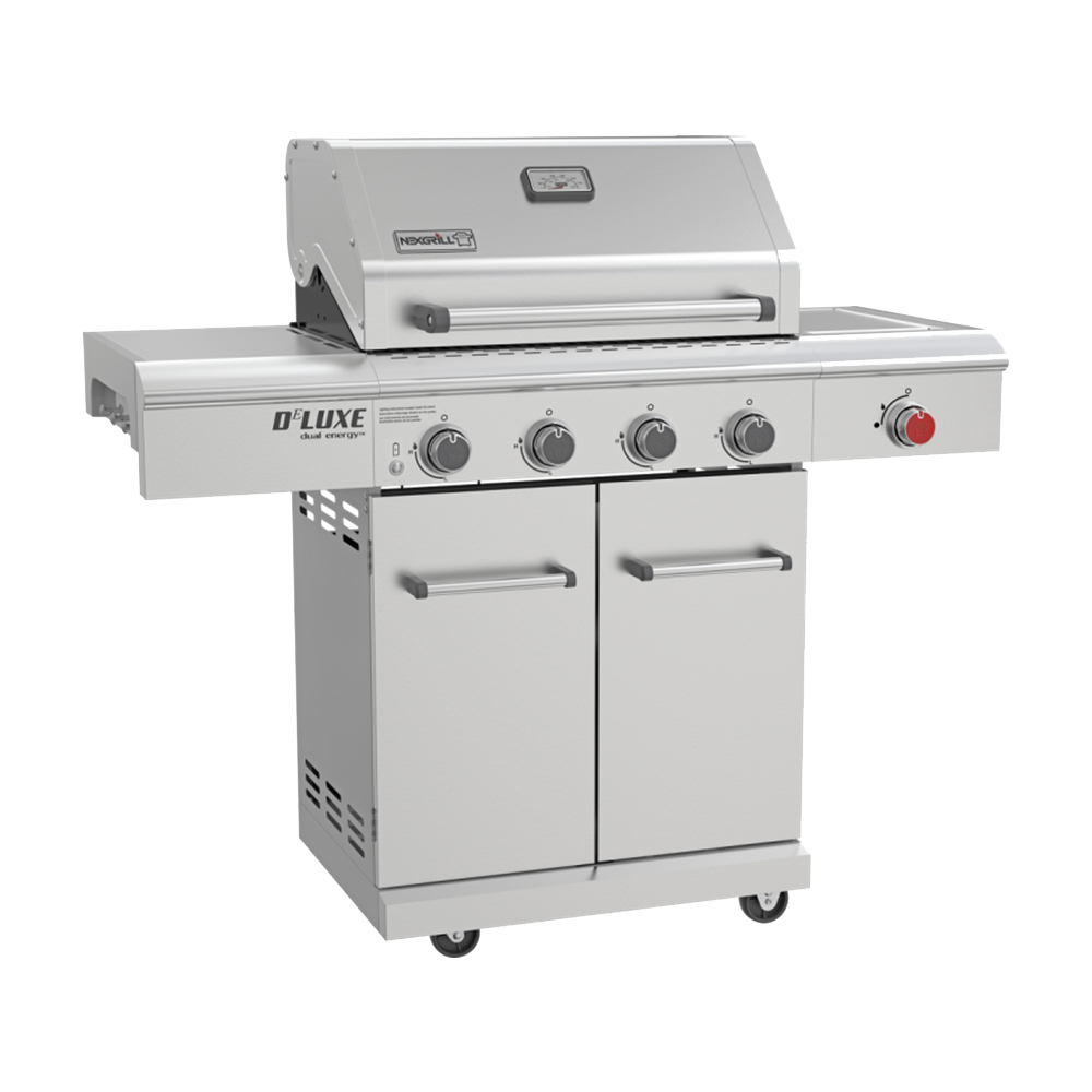 Nægte Mærkelig Ring tilbage Deluxe 4-Burner Propane Gas Grill in Stainless Steel with Searing Side