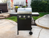 3-Burner Gas Grill with Side Shelves
