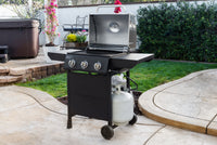 3-Burner Gas Grill with Side Shelves