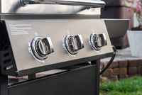 3-Burner Gas Grill with Side Shelves
