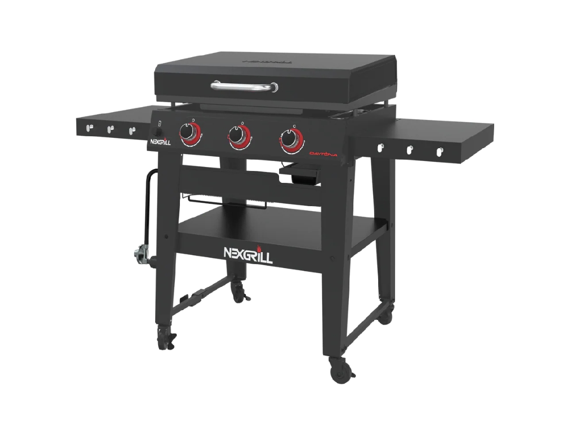Daytona™ 3-Burner Propane Gas Grill with Griddle Top in Black