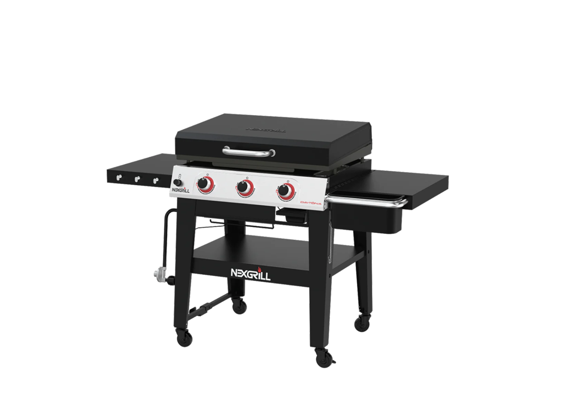 のり burningso Daytona™ 3-Burner Propane Gas Grill with Griddle Top | Nexgrill