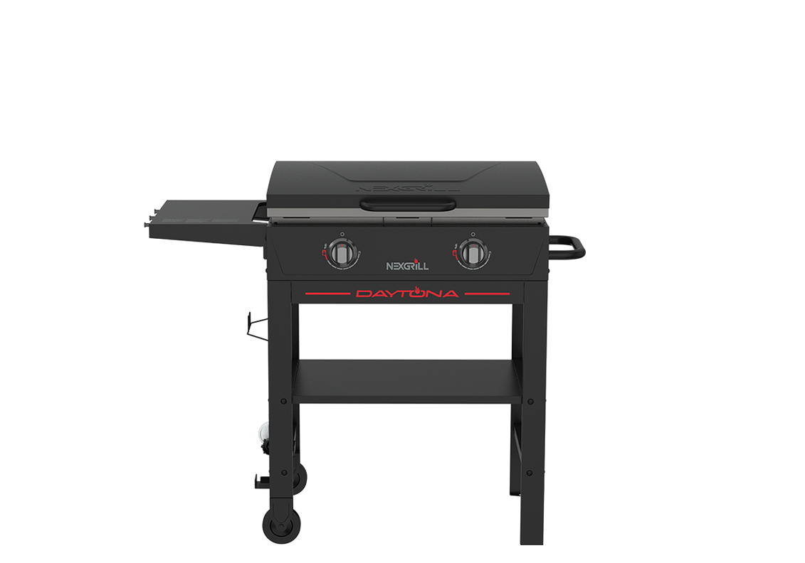 Black Daytona™ 2-Burner Propane Gas Griddle with Lid | Nexgrill
