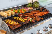 Gourmet Pro 6-Burner Stainless Steel Gas Grill with Searing Side Burner