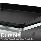 2-Burner Portable Propane Gas Grill with Griddle Top