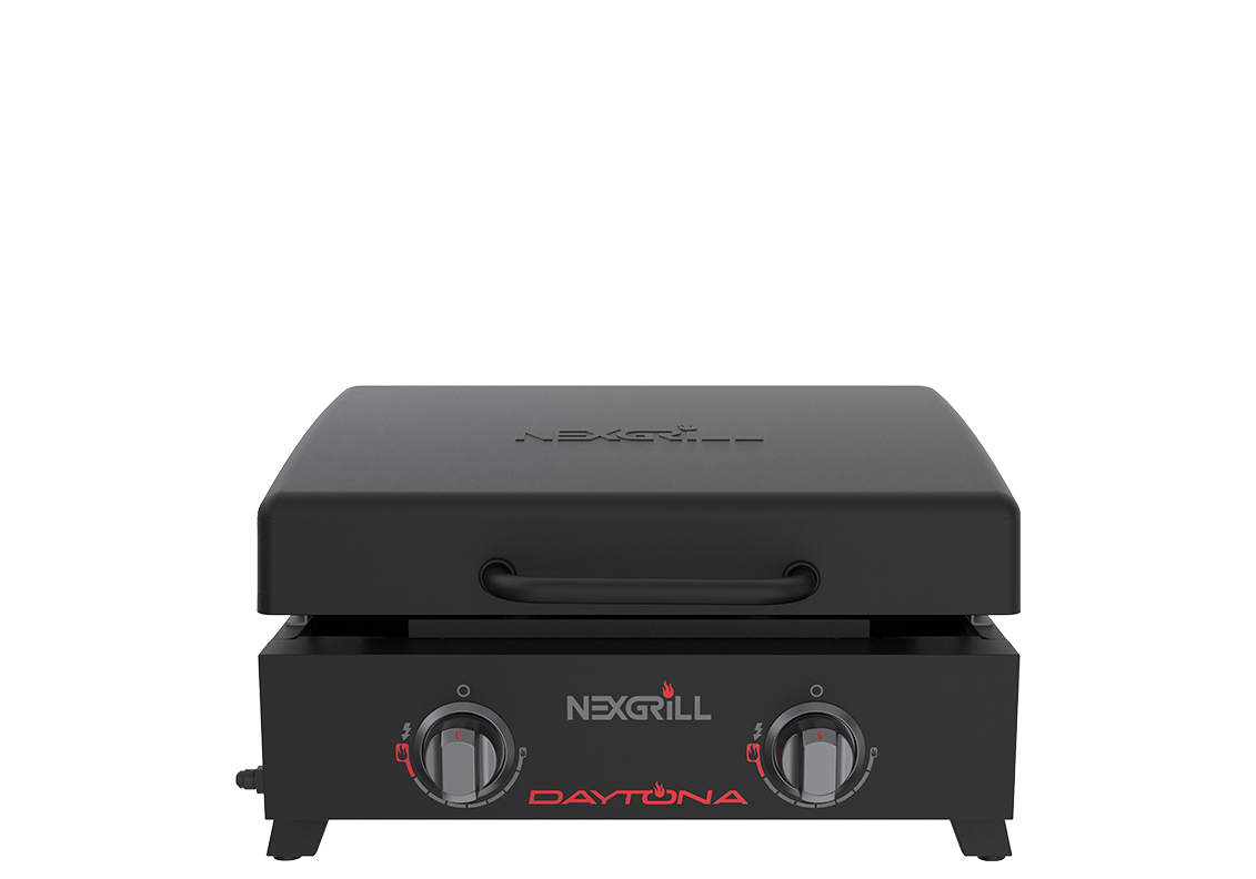 Daytona™ 2 Burner Propane Gas Griddle in Black with PVC Cover