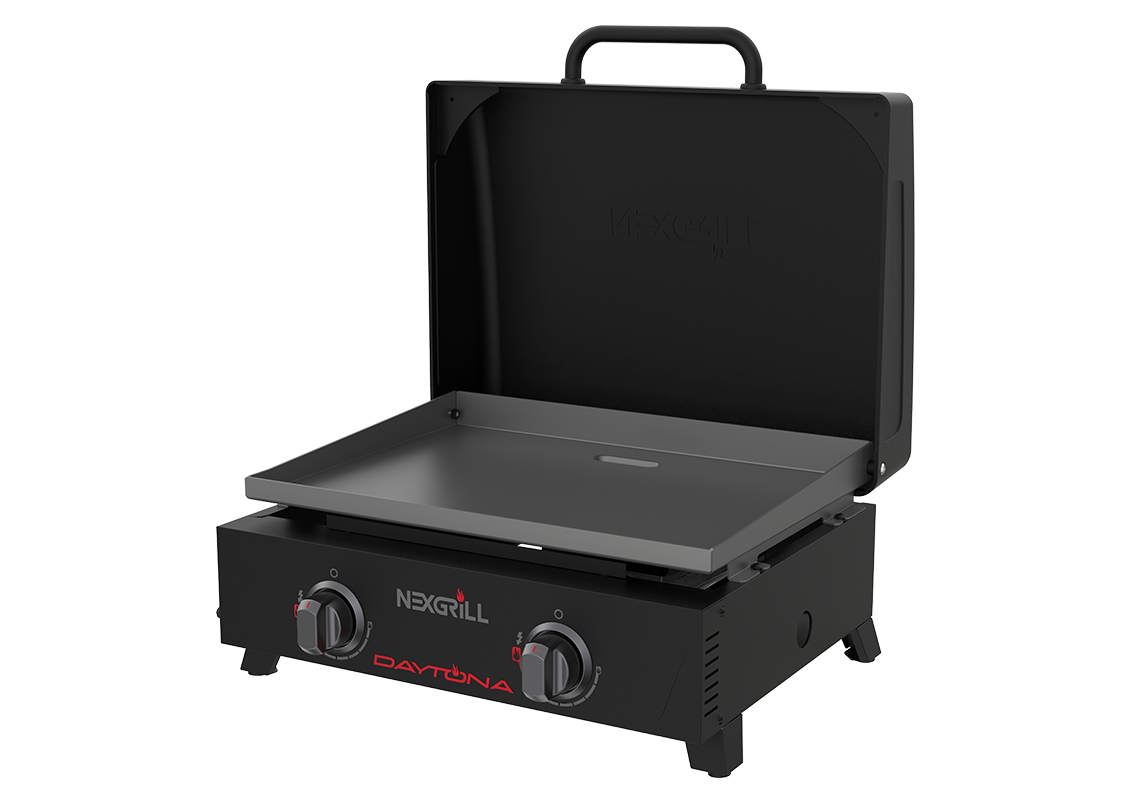 Daytona™ 2 Burner Propane Gas Griddle in Black with PVC Cover