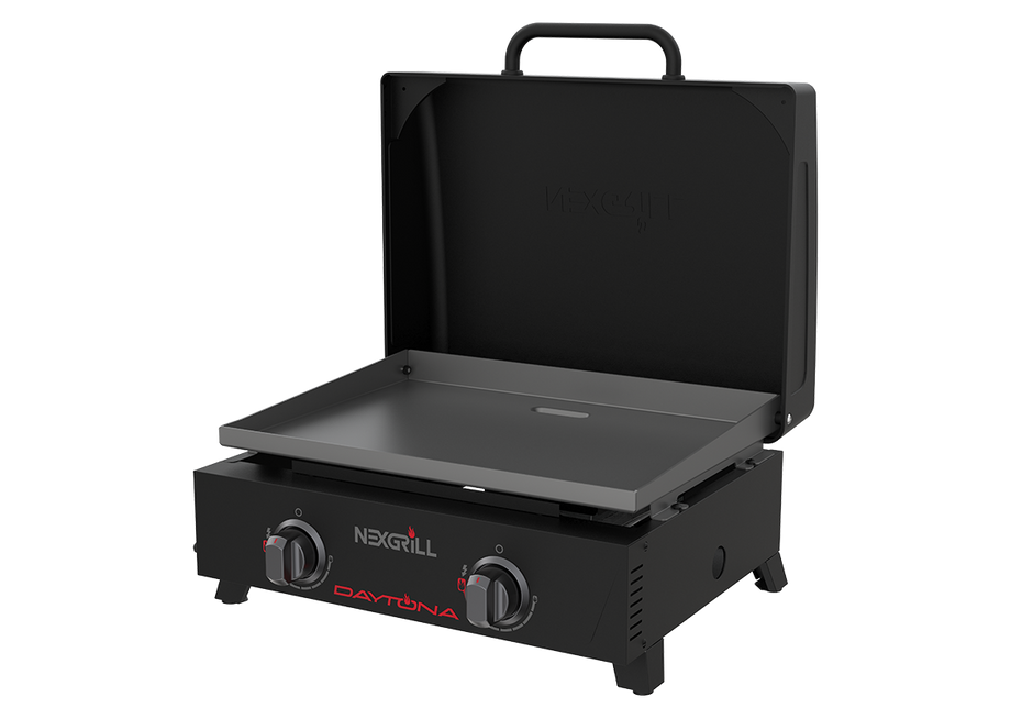 Daytona™ 2 Burner Propane Gas Griddle in Black with PVC Cover