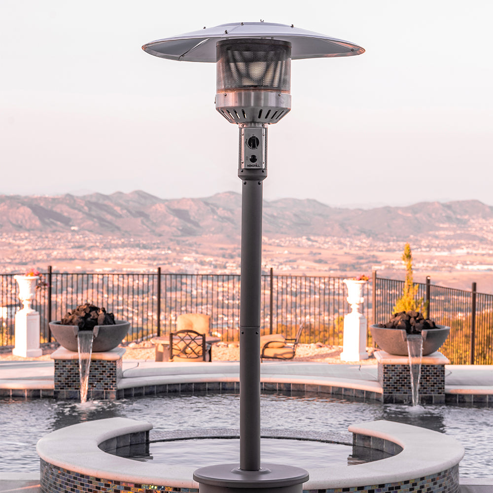 Hammered Bronze Hiland Space Heater Hiland-HLDS01-CGT-Tall Patio