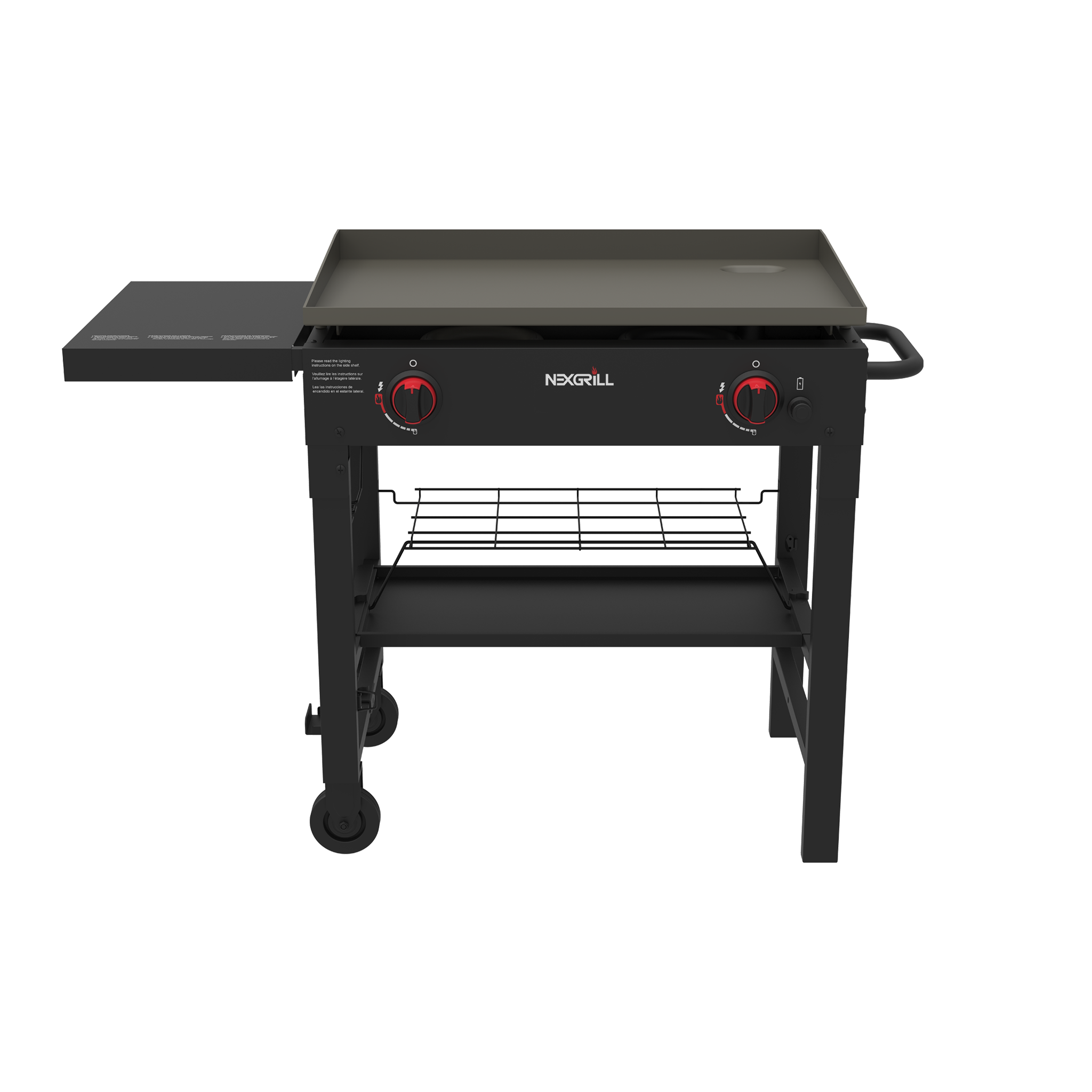 2 Burner Propane Gas Grill with Griddle Top with 19 000 BTUs