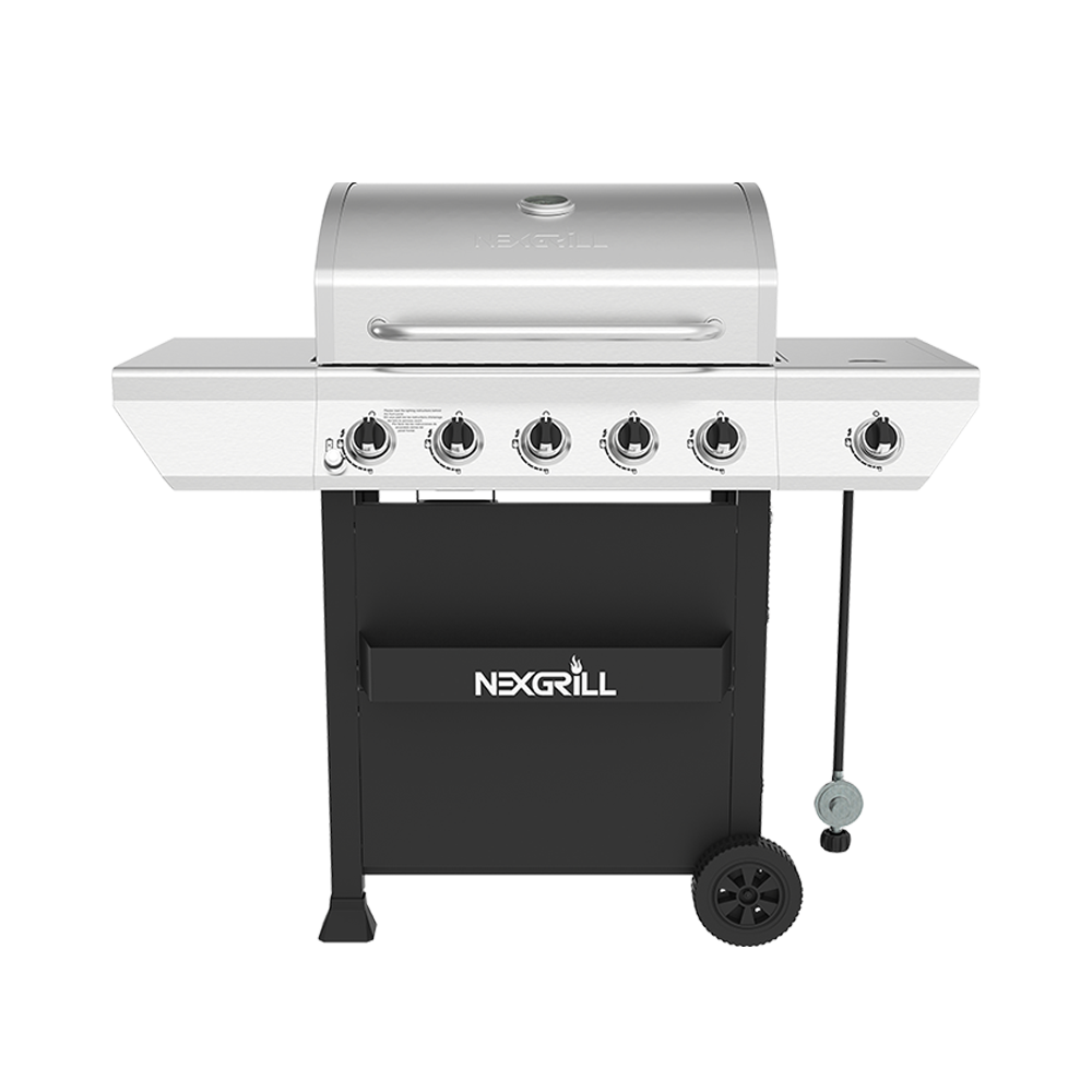 5 Burner Grill with Stainless Steel Side Burner