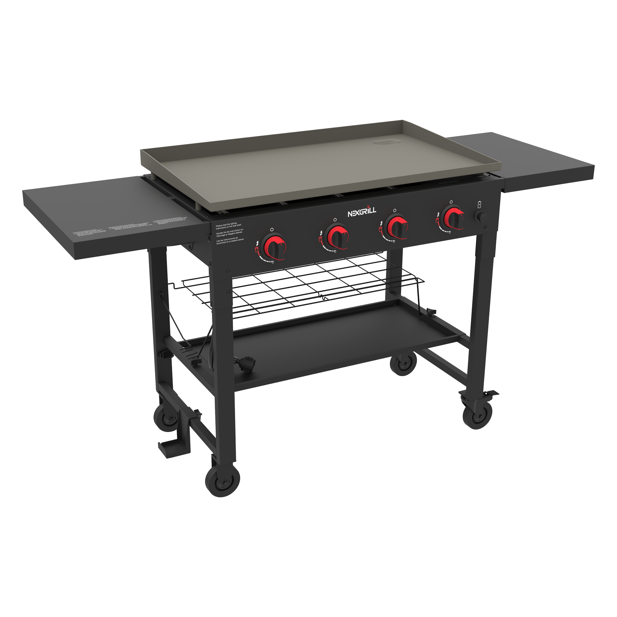 4 Burner Propane Gas Grill with Griddle Top