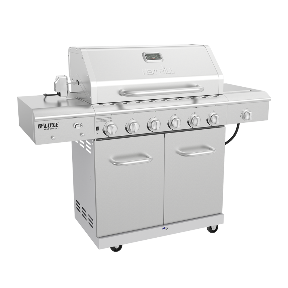 Deluxe 6 Burner Gas Grill Searing Side Burner Rotisserie