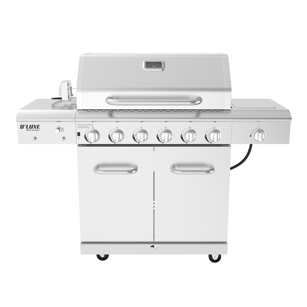 Deluxe 6 Burner Gas Grill Searing Side Burner Rotisserie Nexgrill