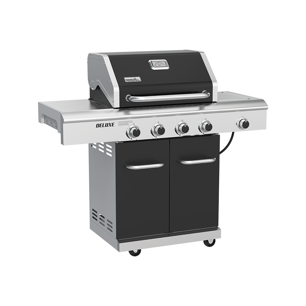 Deluxe 4-Burner Gas Grill - with Ceramic Side
