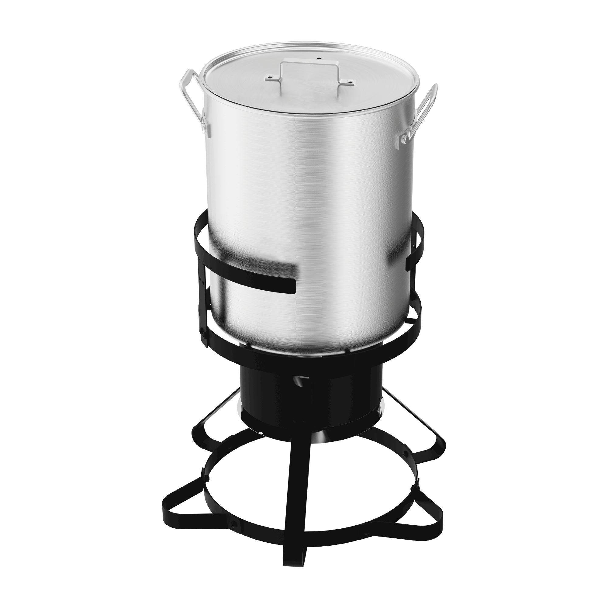 30 Qt. Aluminum Fryer Pot with Strainer Basket and Lid