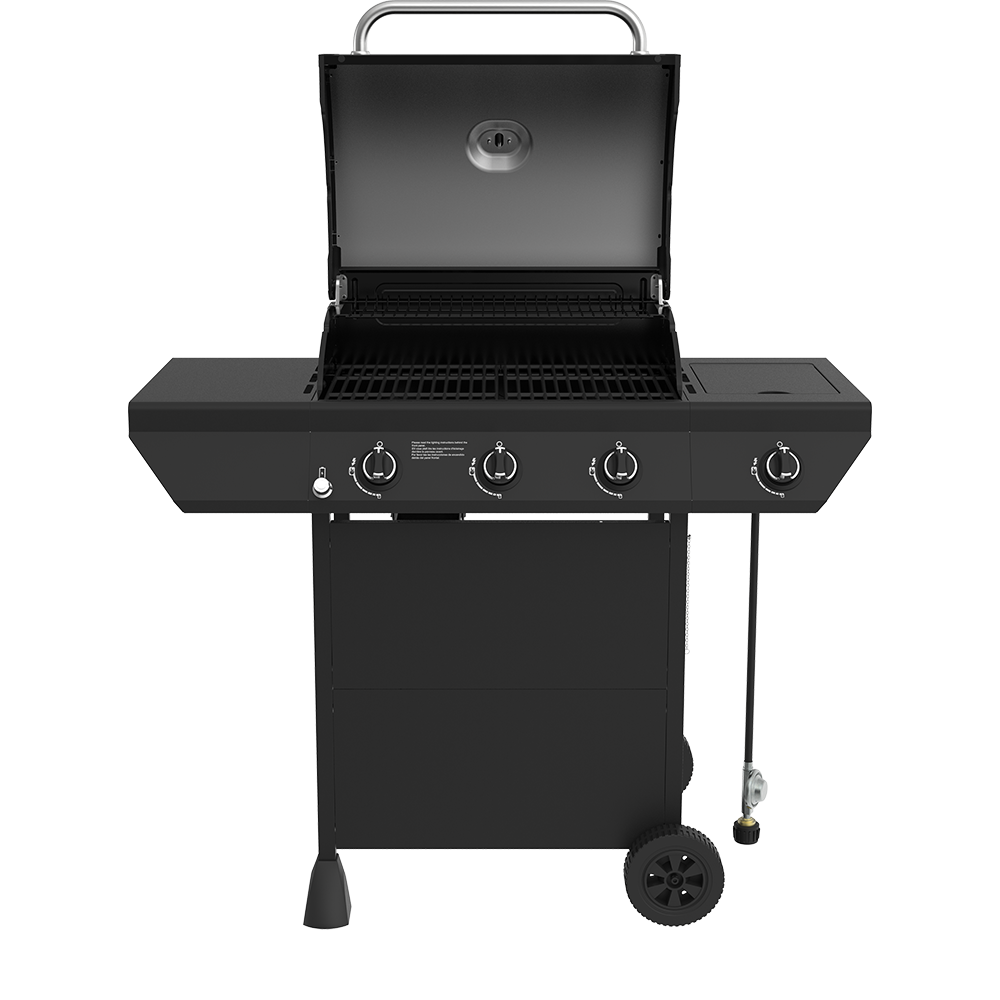 3-Burner Gas Grill in Black with Side Burner Nexgrill