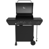 3-Burner Gas Grill in Black with Side Burner