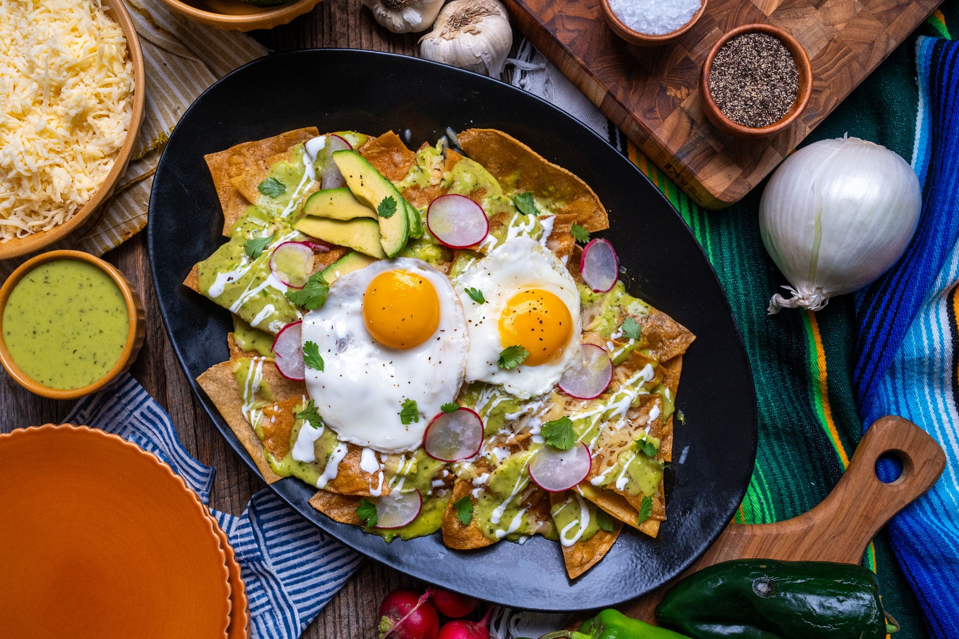 Chilaquiles Verdes on the Daytona Griddle