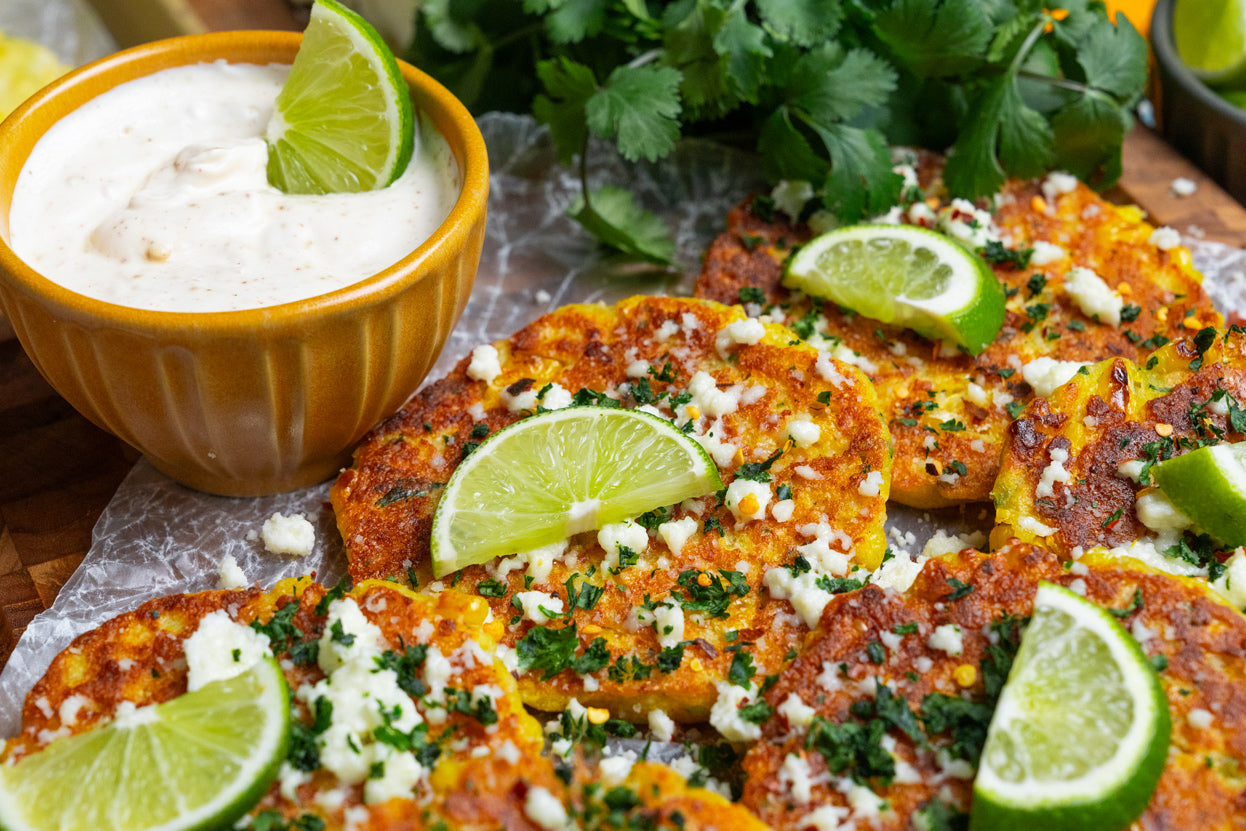 Celebrate Game Day with Grilled Street Corn Fritters