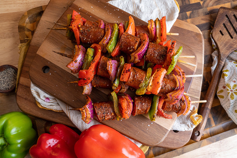 Grilled Chorizo Kabobs with Chimichurri
