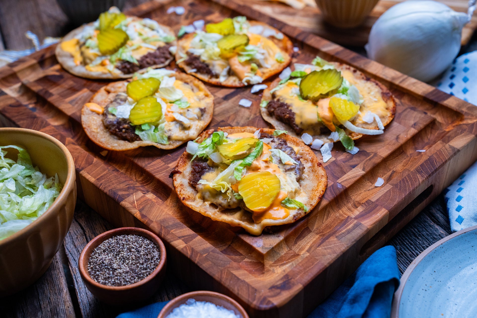 How to Make Smash Burger Tacos on a Flat Top Griddle