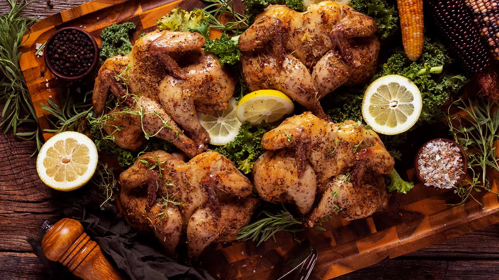 Spatchcocked Cornish Game Hens