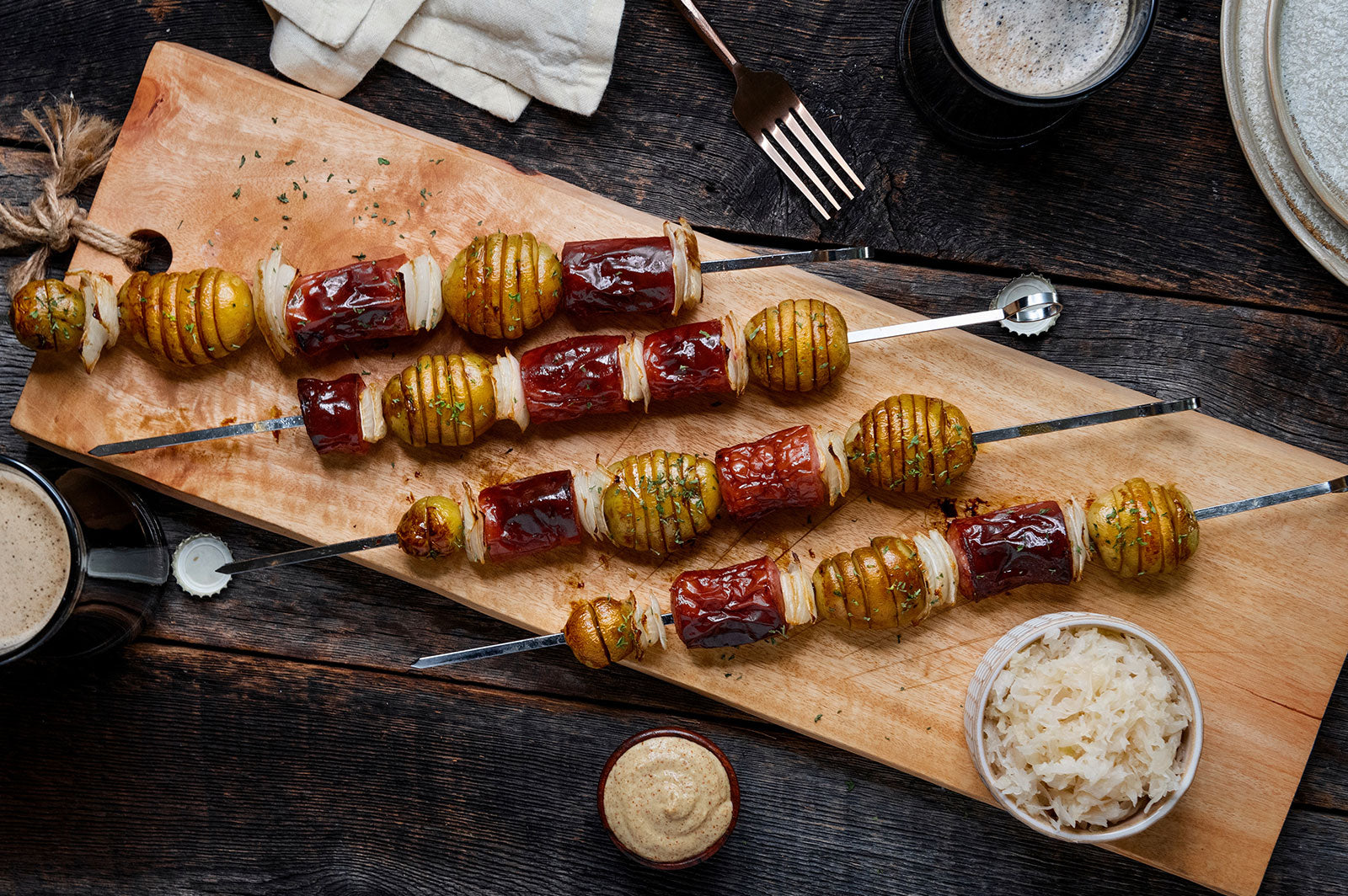 Grilled Oktoberfest Kabobs