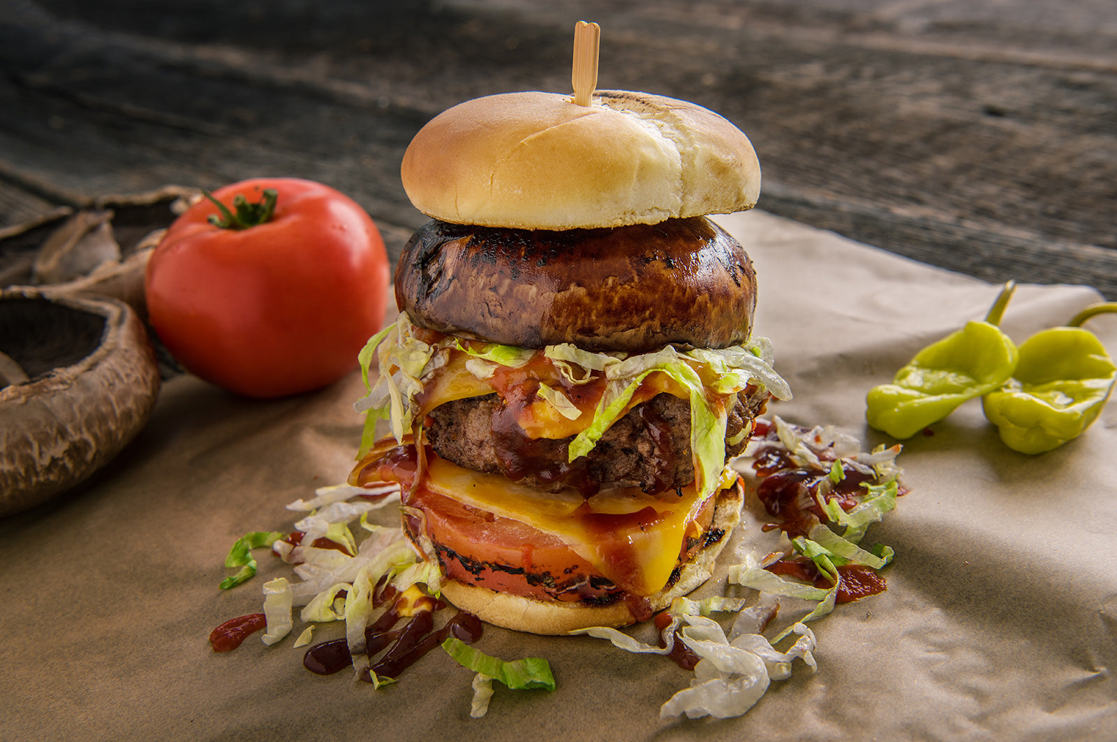 Grilled Porto’ Burgers