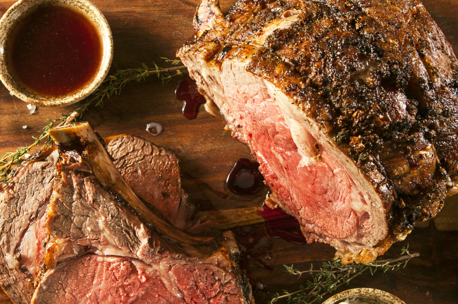 Grilled Prime Rib, Sweet Potatoes & Brussel Sprouts