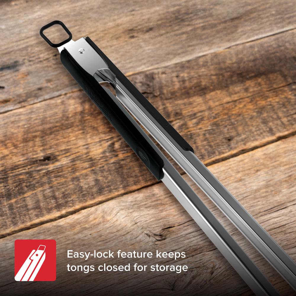 17 in. Stainless Steel Grill and Griddle Locking Tongs