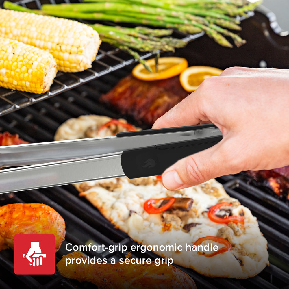 17 in. Stainless Steel Grill and Griddle Locking Tongs