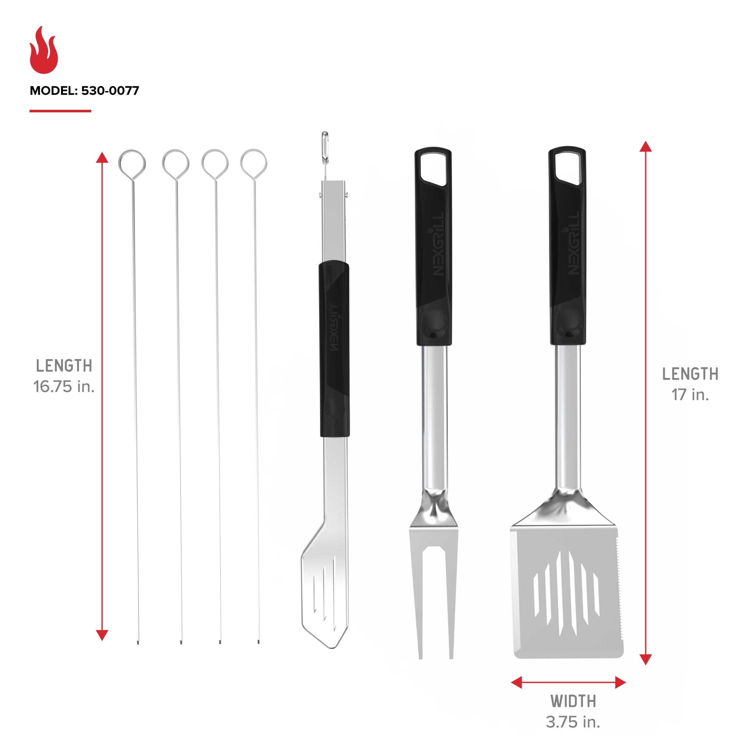 7 PC Grill Stainless Steel Tool Set | Nexgrill