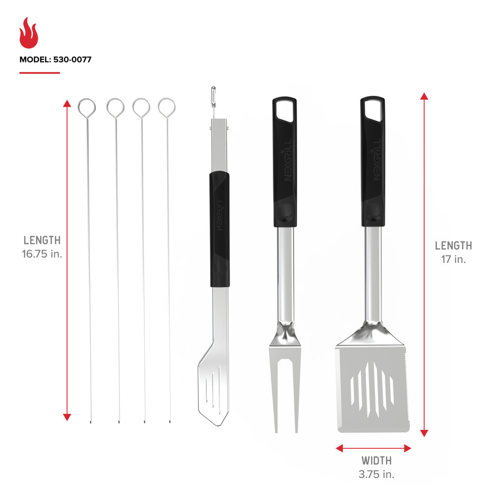 7 PC Grill Stainless Steel Tool Set