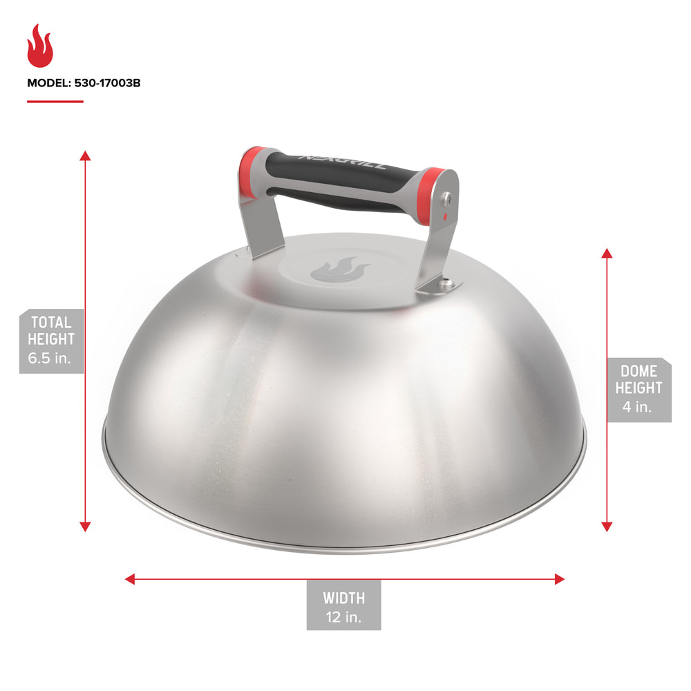 Daytona 12 in. Stainless Steel Outdoor Kitchen Griddle Dome