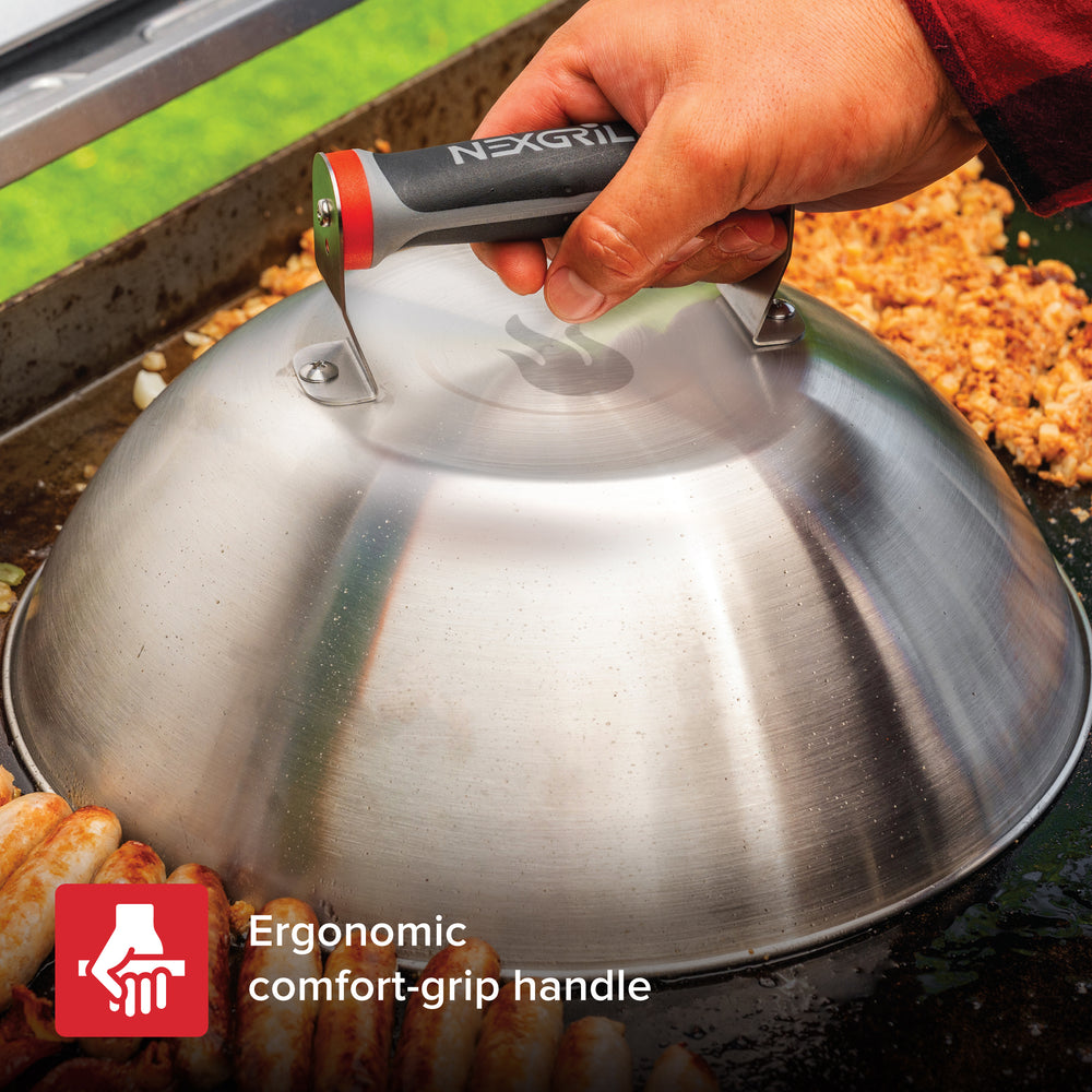 Daytona 12 in. Stainless Steel Outdoor Kitchen Griddle Dome