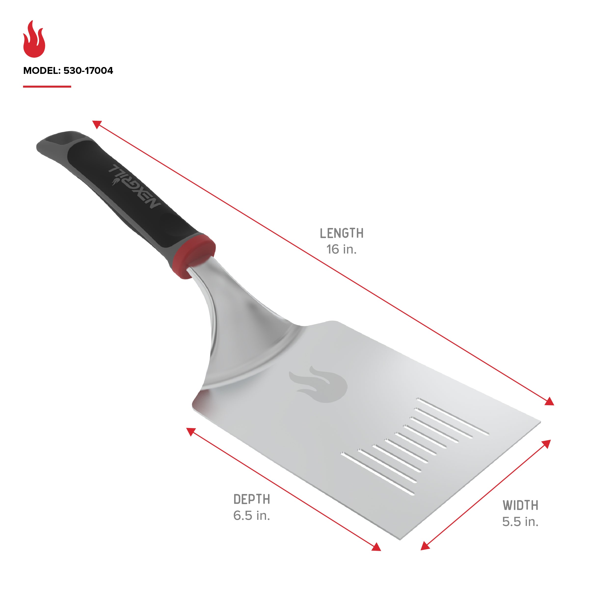 プラスター・グレード SP Daytona XL Slotted Griddle Spatula | Nexgrill