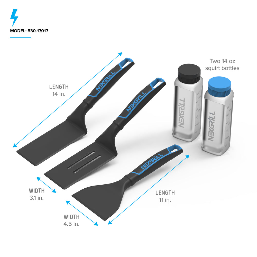 Fuse™ 5-Piece Non-Scratch Black Griddle Starter Set