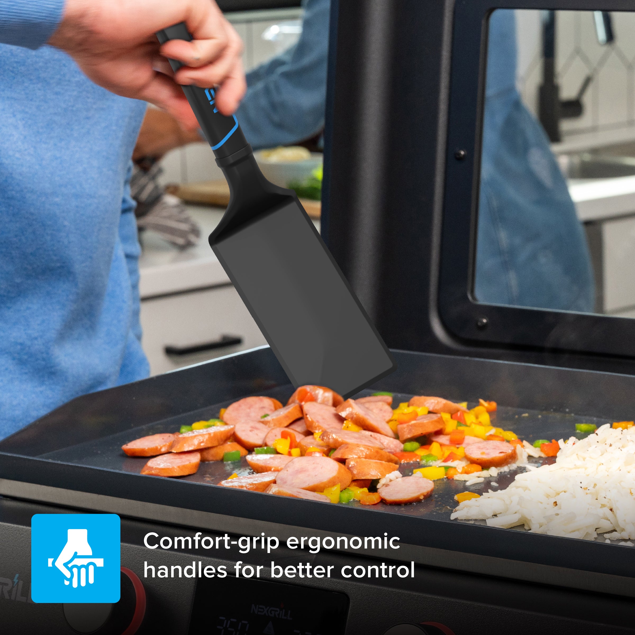 Fuse™ 5-Piece Non-Scratch Black Griddle Starter Set | Nexgrill