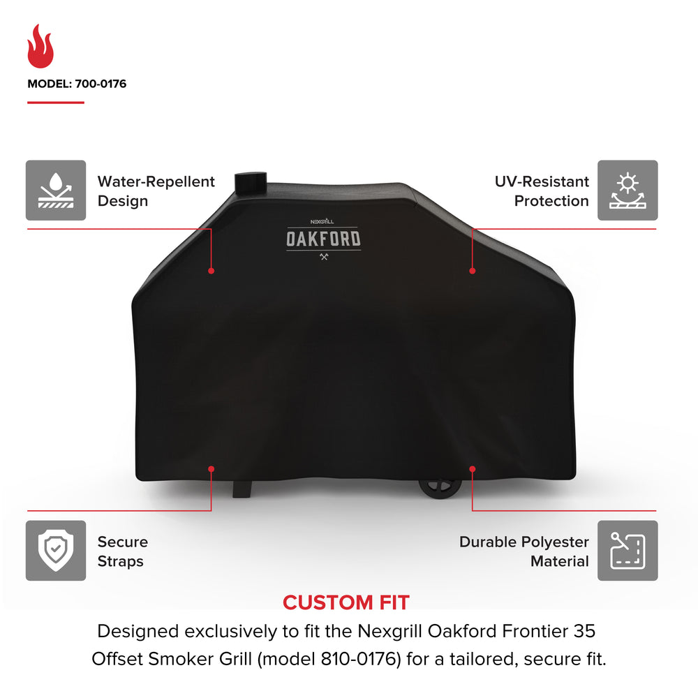 Oakford Charcoal Grill with Offset Smoker Cover