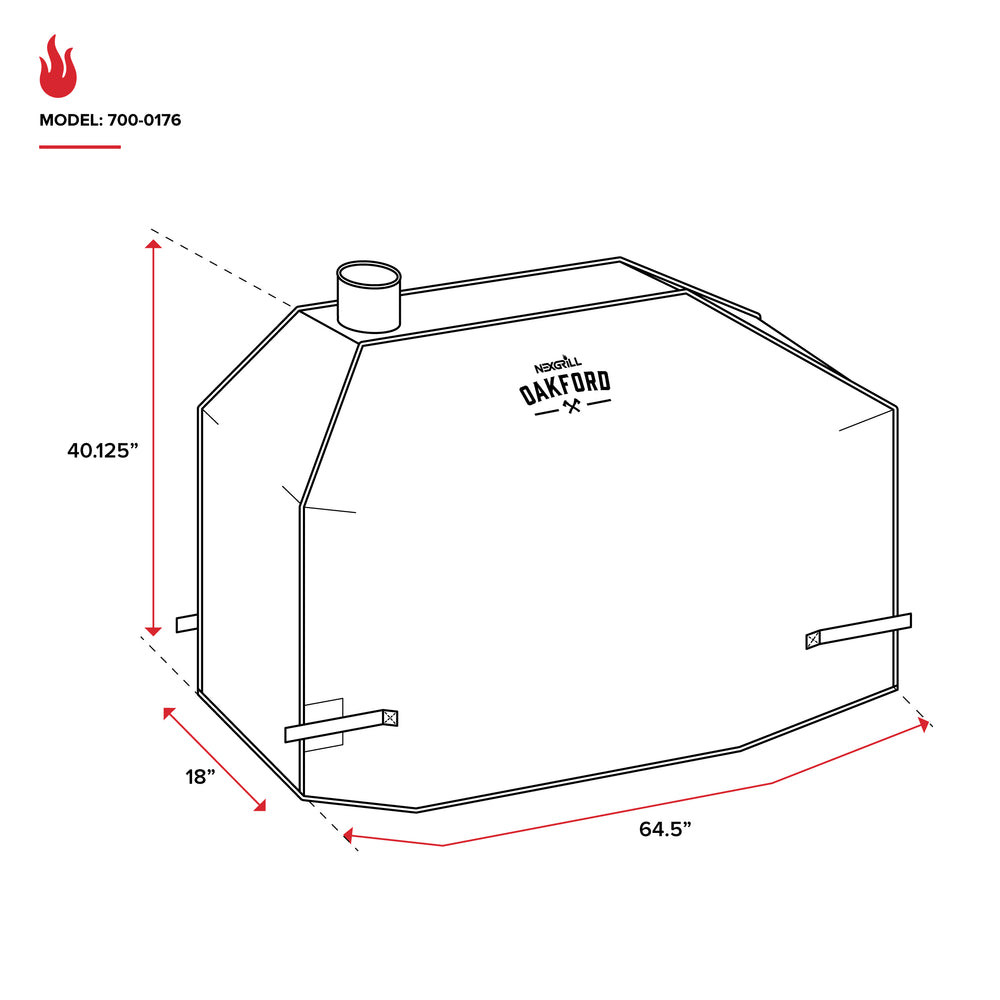 Oakford Charcoal Grill with Offset Smoker Cover