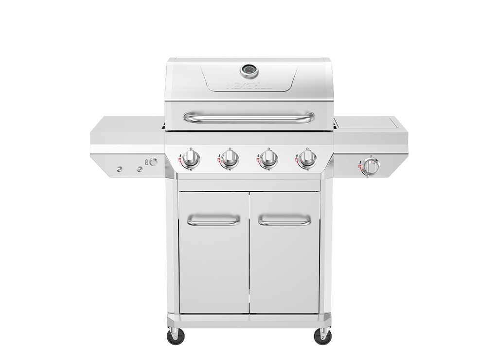 4-Burner Stainless Steel Gas Grill with Side Burner | Nexgrill