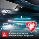 4-Burner Dual Fuel Gas Grill in Black with Side and PowerMax™ Burners