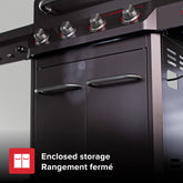 4-Burner Dual Fuel Gas Grill in Black with Side and PowerMax™ Burners