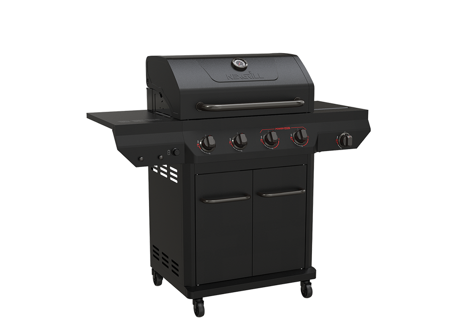4-Burner Dual Fuel Gas Grill in Black with Side and PowerMax™ Burners